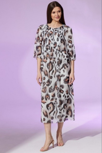 Платье 1439-1 леопард Faufilure