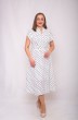 Платье 1167-1 белый + темно-синий горох АСВ