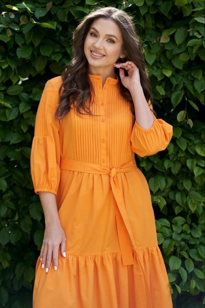 Платье 8011-23 оранжевый ANDINA CITY