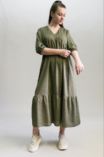 Платье 1283-1 изумруд ARISHA