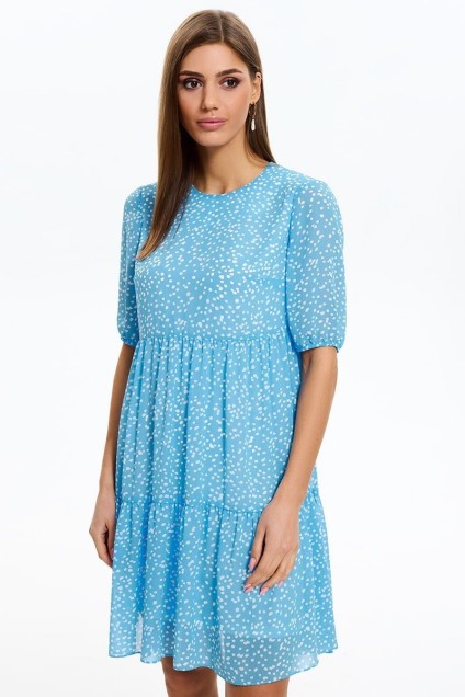 Платье 72516 бело-голубой  AYZE