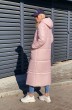Пальто 3118 светло-розовый + светлый баклажан AZZARA