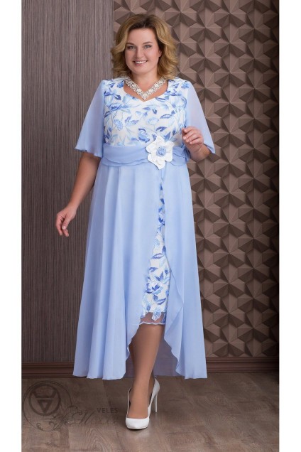 Платье 442 голубой Aira-Style
