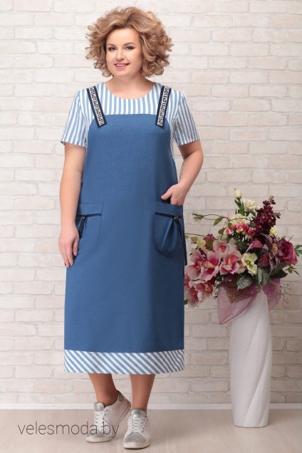 Платье 674 синий Aira-Style