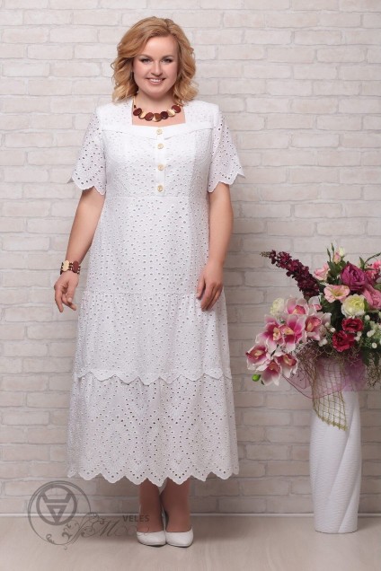 Платье 679 белый Aira-Style