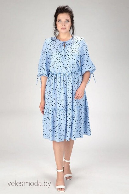 Платье 428-20 голубой Amelia Lux