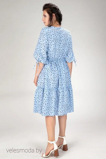 Платье 428-20 голубой Amelia Lux
