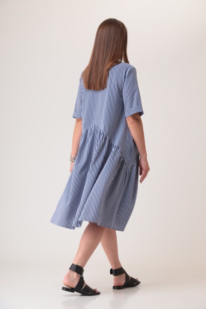Платье 1032а синяяя полоска ANASTASIA MAK