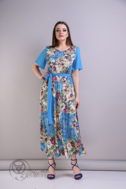 Платье 500 голубой ANASTASIA MAK
