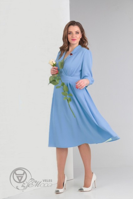 Платье 597 голубой ANASTASIA MAK