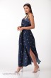 Платье 710 синий+бабочки ANASTASIA MAK