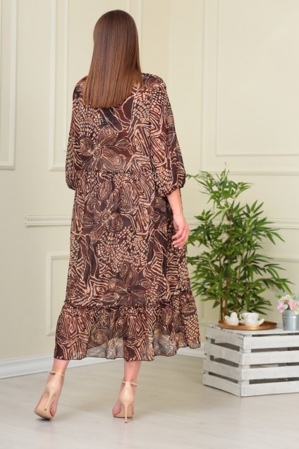 Платье 824 коричневый ANASTASIA MAK