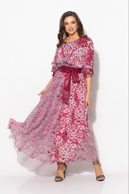 Платье 1065 розовый Anastasia