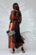 Платье 1067-1 черно-оранжевый Anastasia
