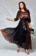 Платье 1067-1 черно-оранжевый Anastasia