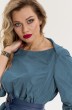 *Платье 1089 серо-голубой Anastasia