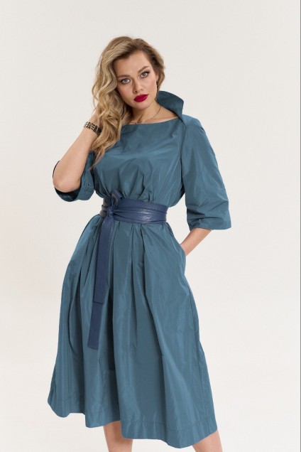 *Платье 1089 серо-голубой Anastasia