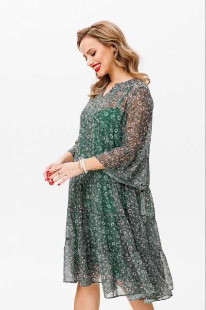 Платье 1093 зеленый Anastasia