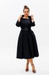 Платье 1108 черный пояс Anastasia