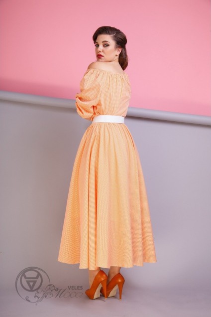 Платье 206 оранжевый Anastasia