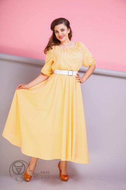 Платье 206 желтый Anastasia