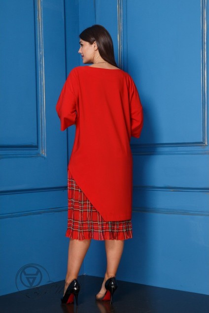 Платье 223 красный Anastasia