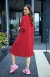 Платье 495-1 красный Anastasia