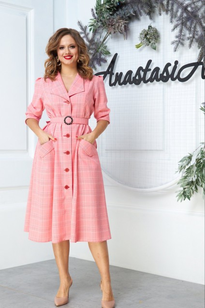 Платье 527 розовый Anastasia