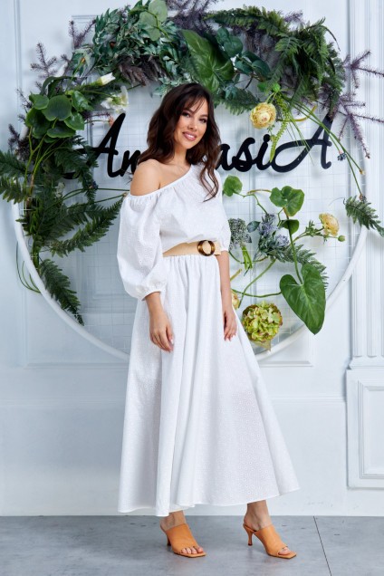 Платье 629 белый Anastasia