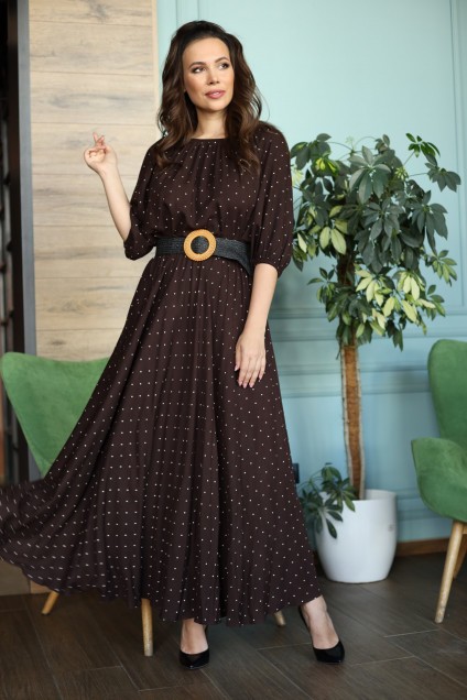 Платье 655 коричневый Anastasia