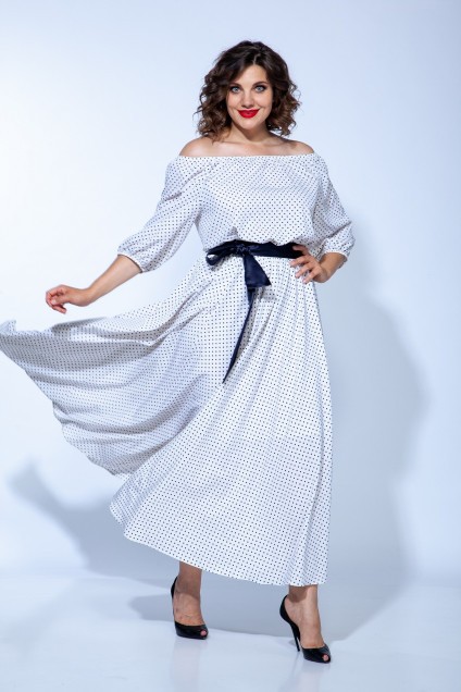 Платье 656 молочный Anastasia