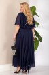 Платье 887 темно-синий + широкий Anastasia