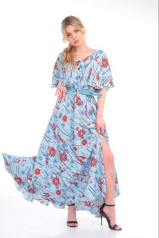 Платье 892 голубой Anastasia