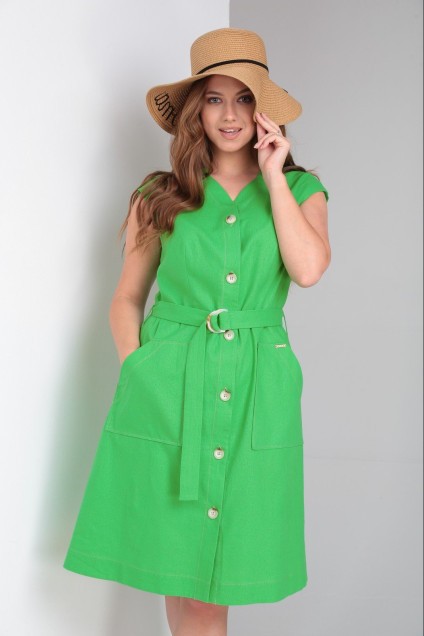 Платье 008 зеленый Andrea Fashion