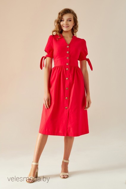 Платье 001 красный Andrea Fashion