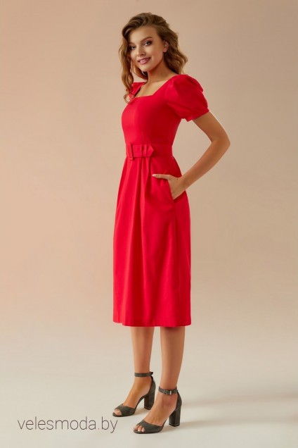 Платье   014 красный  Andrea Fashion