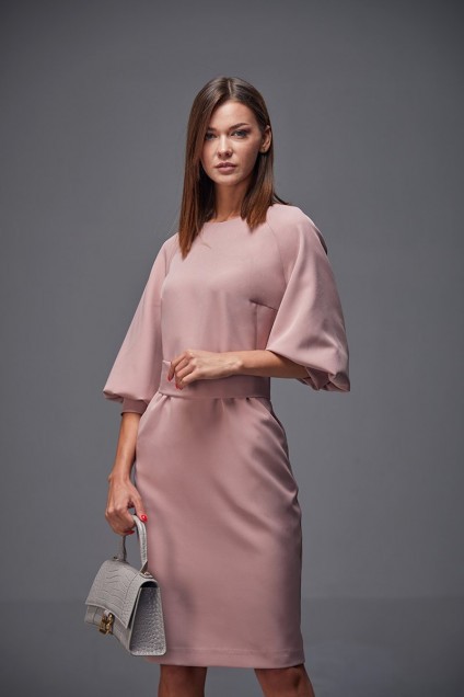 Платье 166 розовый Andrea Fashion