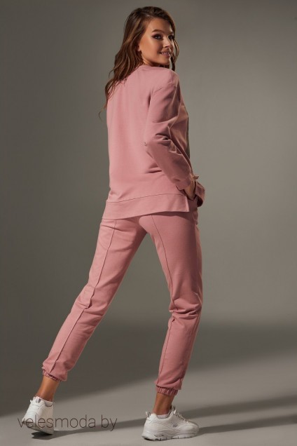 Спортивный костюм 075 розовый Andrea Fashion