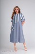 Платье 00265 голубая полоска Andrea Style