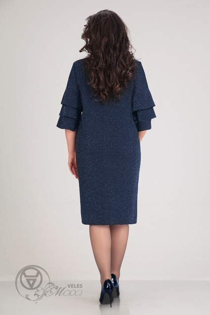 Платье 0047 синий Andrea Style