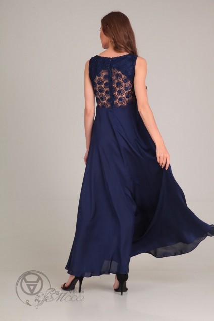 Платье 0075 синий Andrea Style