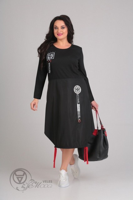 Платье 0081 черный Andrea Style