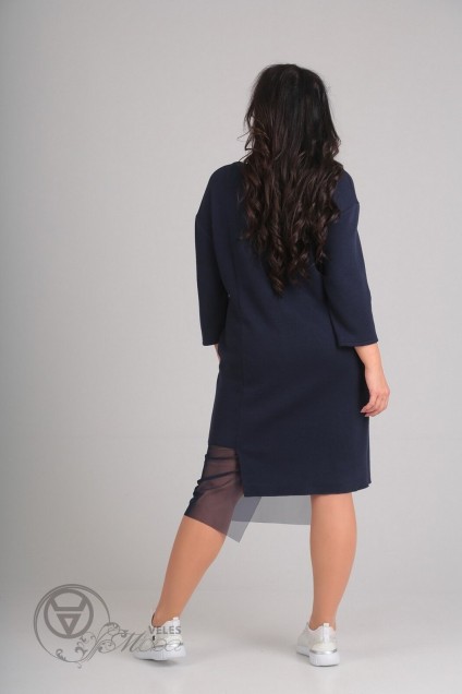Платье 0084 синий Andrea Style