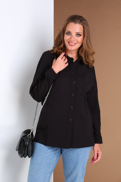 Блуза 0403 черный Andrea Style