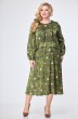 Платье 1097 зеленый + цветы Anelli