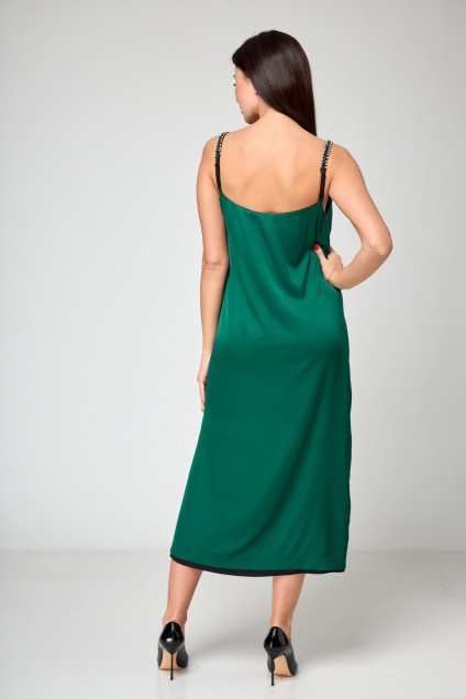 Платье 1180 черно-зеленый Anelli