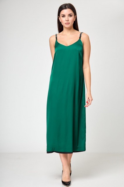 Платье 1180 черно-зеленый Anelli