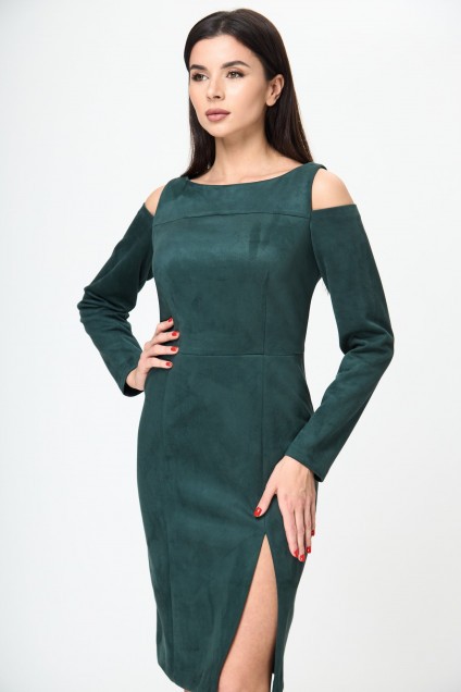 Платье 1182 бутылочно-зеленый Anelli