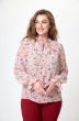 Блузка 1233 розовый + цветы Anelli