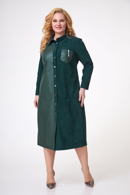 Платье 1247 бутылочно-зеленый Anelli